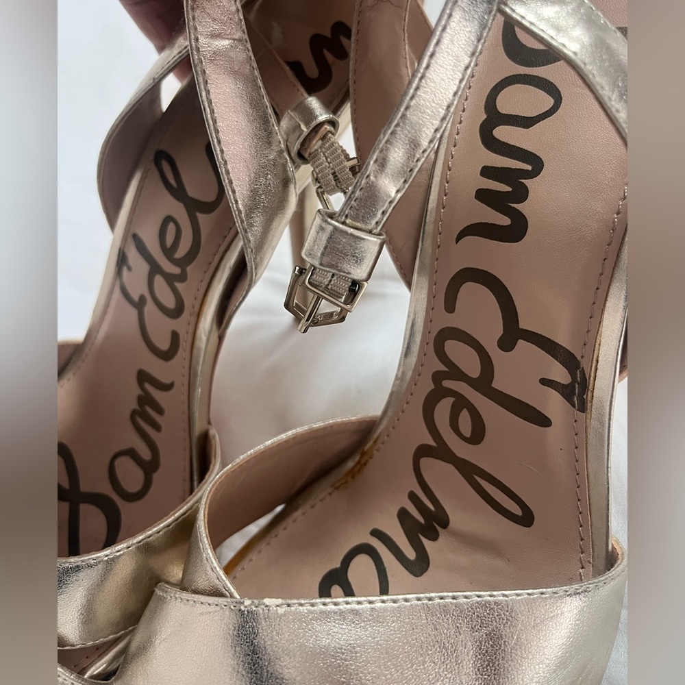 Sam Edelman, Gold, Modern platform heel. - Picture 5 of 8